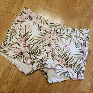 Tropical floral cuffed Beachcomber shorts size 2